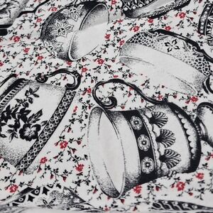 Afternoon Tea by Ro Gregg Fabric,‎ Teacups Floral, 1/2 Yard, 44" Wide Cotton